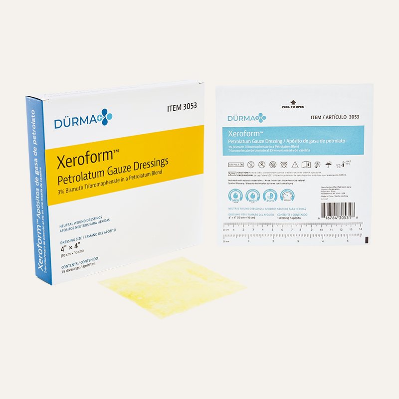 [PTQ-100000011] Durma+ Xeroform™ Petrolatum Gauze Dressings (Gauze Dressing - 4" x 4")