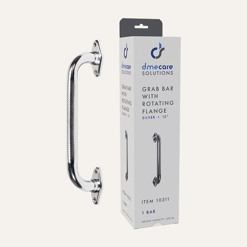 [PTQ-100001273] DME Care Solutions Knurled Rotating Flange Grab Bars (12inch [10311])