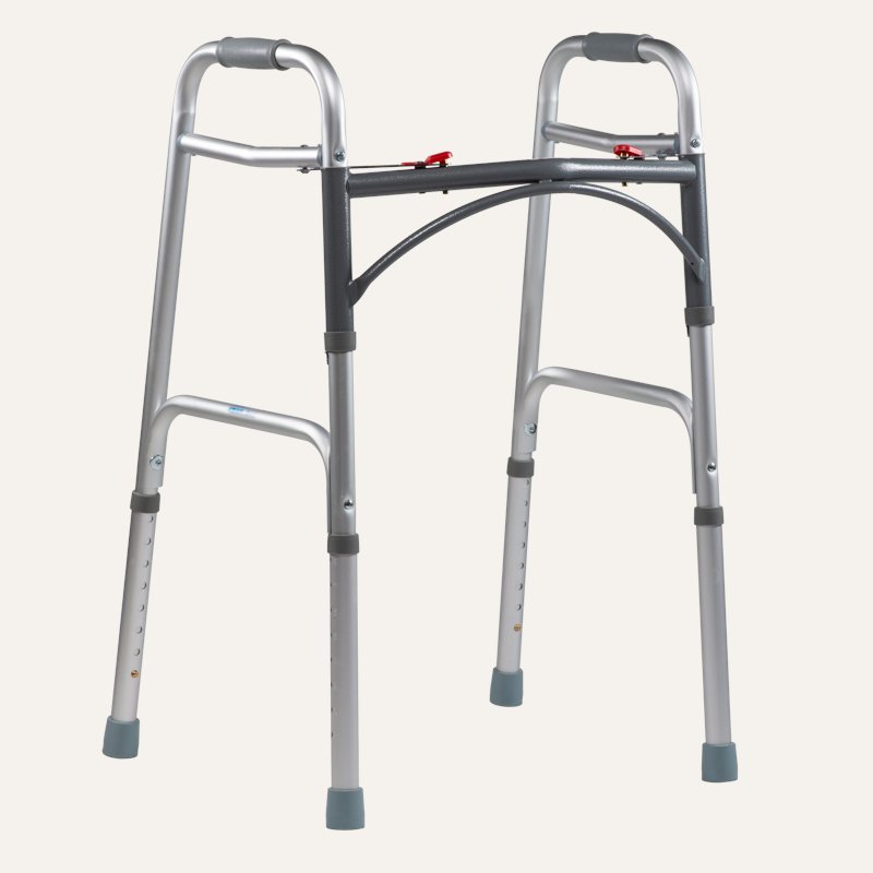 [PTQ-100000132] DME Care Solutions Two Button Folding Walker (Adult Two Button Folding Walker [10160])