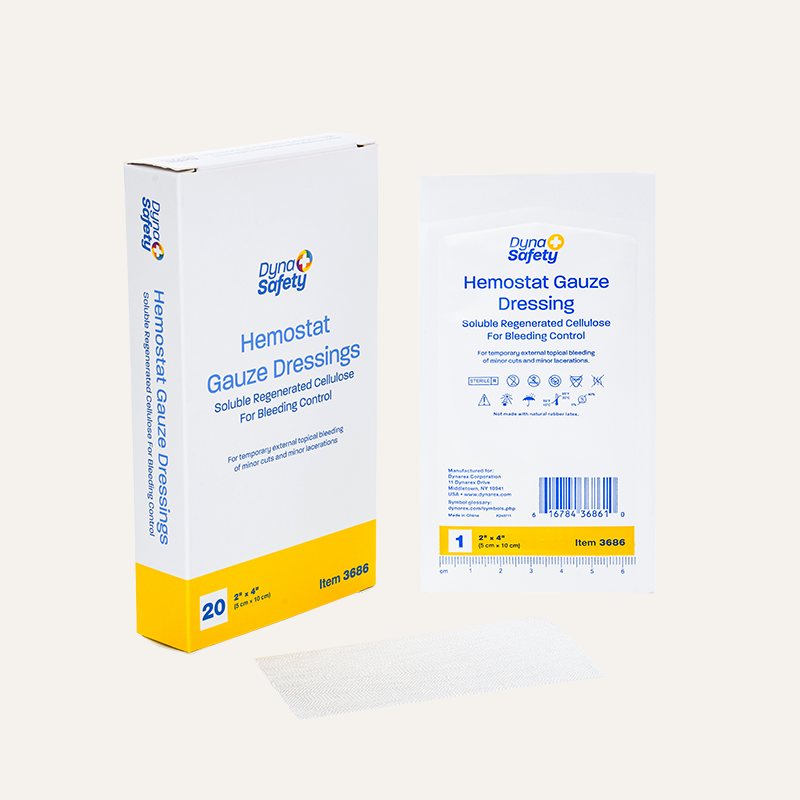 [PTQ-100001436] DynaSafety Hemostat Gauze Dressings (2" x 4")