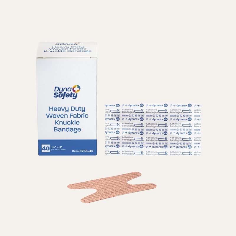 [PTQ-100001438] DynaSafety Heavy Duty Woven Fabric Bandages (1 1/2" x 3" Knuckle (40))