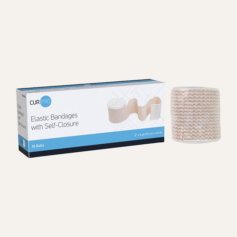 [PTQ-100001815] CurPro Elastic Bandages - Clip & Self Closure (Bandage with Self-Closure 2in x 5yd.)