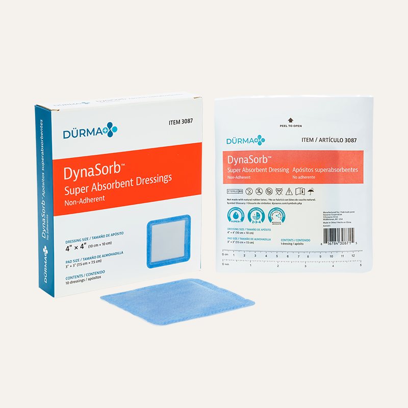 [PTQ-100001827] Durma+ DynaSorb™ Super Absorbent Dressings (Non-Adherent - 4"x4")