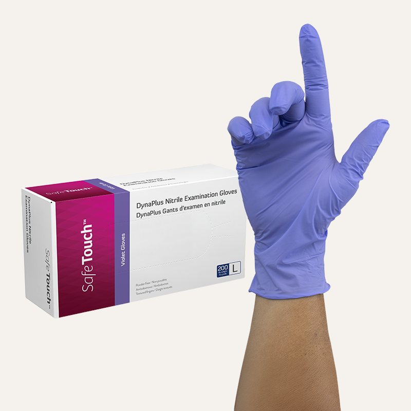 [PTQ-100001894] SafeTouch DynaPlus Nitrile Exam Gloves, Powder-Free (Gloves- Powder-Free - L)
