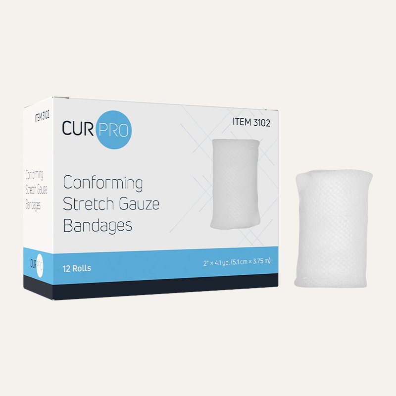 [PTQ-100002227] CurPro Conforming Stretch Gauze Bandages - Sterile & Non-Sterile (2", Non-sterile)