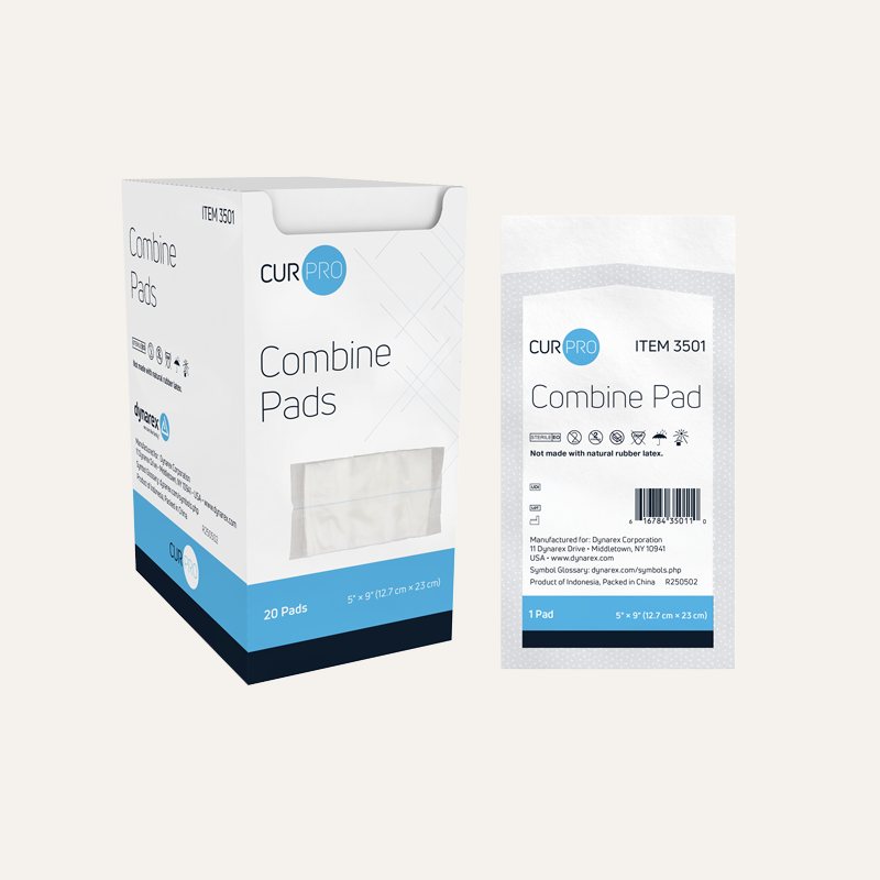 [PTQ-100002266] CurPro Combine Pads - Sterile & Non-Sterile (1/Pouch - Sterile, 5" x 9")