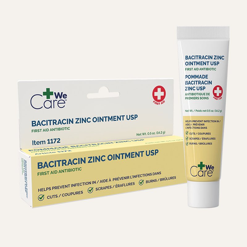 [PTQ-100002601] WeCare Bacitracin Zinc Ointments USP (0.5 oz. Tube)
