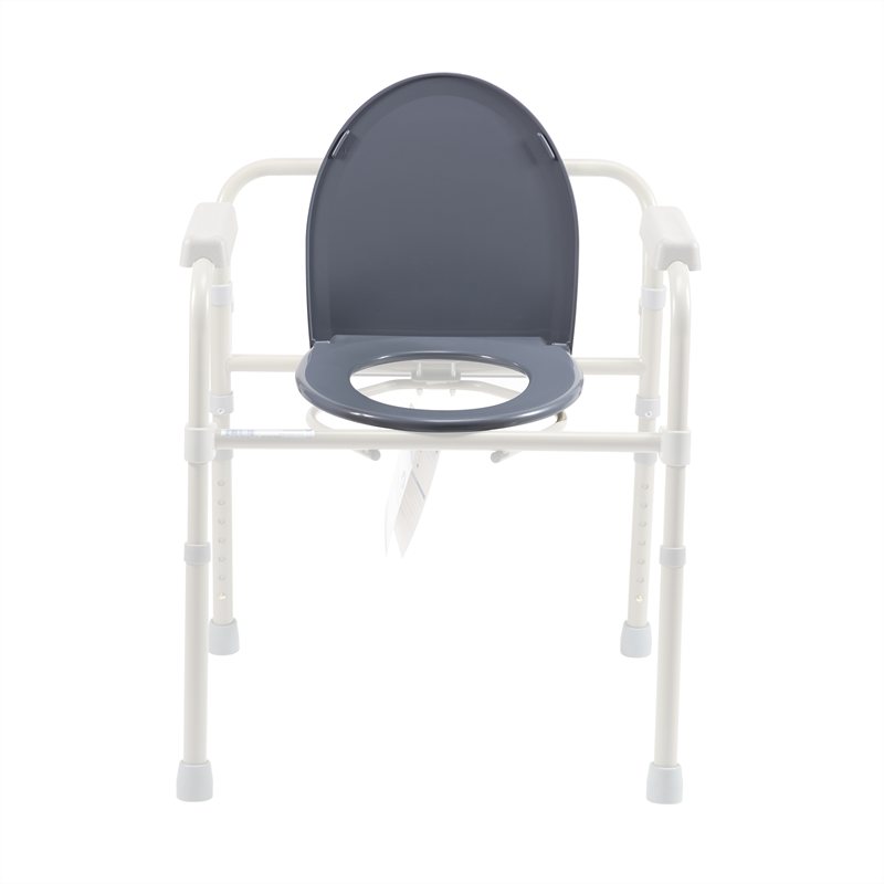 Dynarex 10371 10373 Folding Commode Elongated Seat and Lid