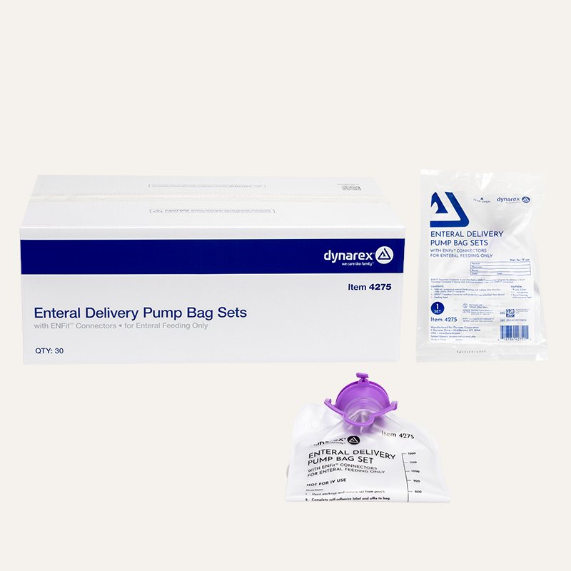 [PTQ-100003685] Dynarex Enteral Delivery Pump Bag Set with ENFit connector