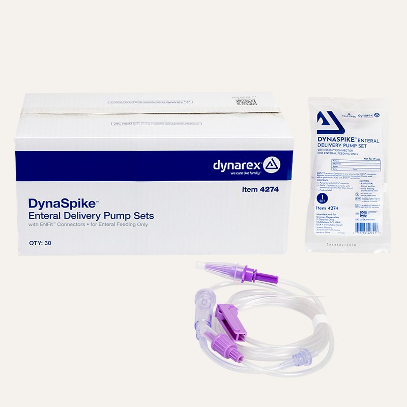 Dynarex DynaSpike Enteral Delivery Pump Set with ENFit connector