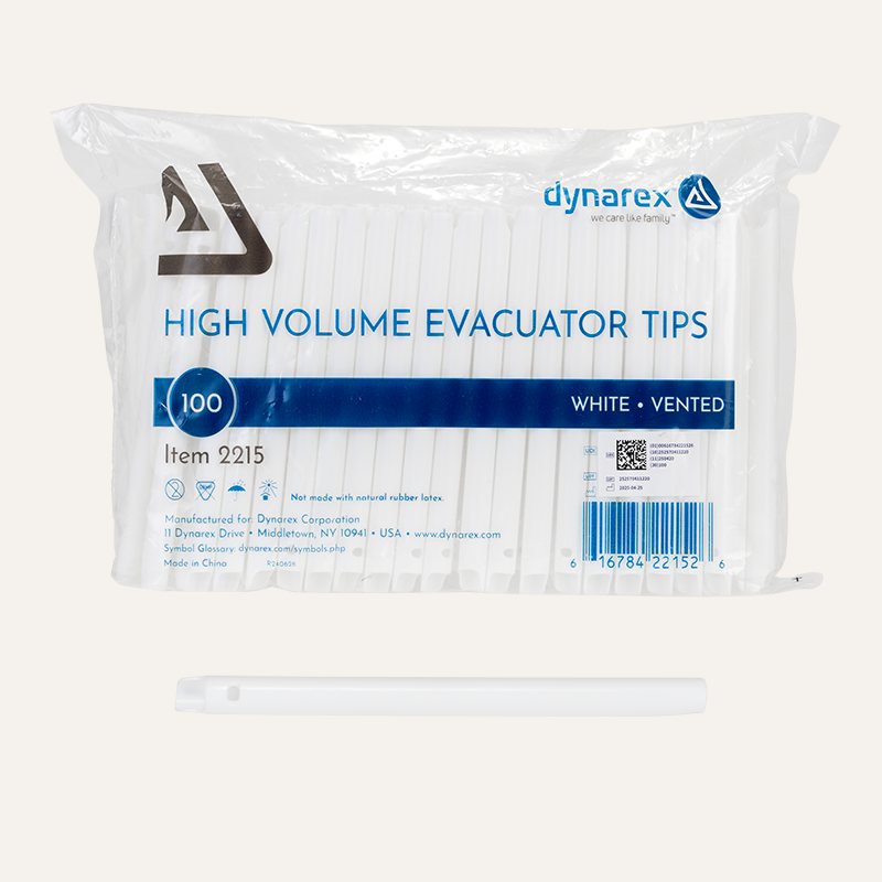 [PTQ-100003739] Dynarex High Volume Evacuator Tip White
