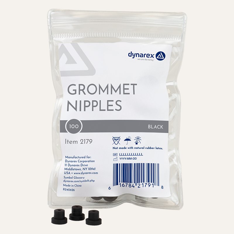[PTQ-100003745] Dynarex Grommet Nipples Black