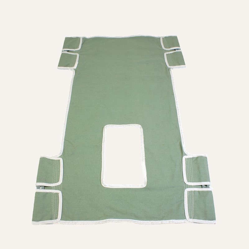 [PTQ-100003820] Dynarex Standard Seat/Back Sling w/ Commode Opening - Canvas