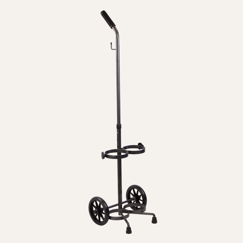 [PTQ-100000953] Resp-O2 Oxygen Tank Carts & Holder (Dual Tank Oxygen Cart)