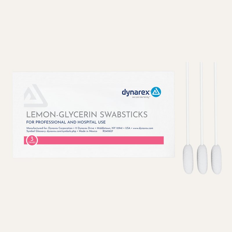 [PTQ-100000996] Dynarex Oral Swabsticks (Lemon-Glycerin Swabsticks, 3 swabsticks per packet)