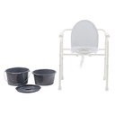 Dynarex 10370 10372 Folding Commode Bucket, Splash Guard and Lid