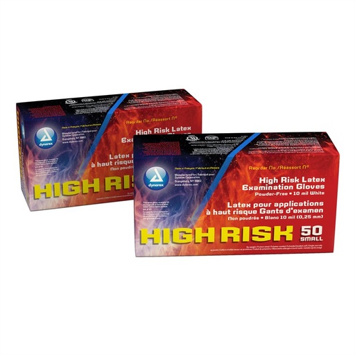 Dynarex High Risk Latex Exam Glove, Powder Free - M 10mil
