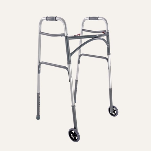 Bari+Max Bariatric Dual Release Folding Walker with Wheels