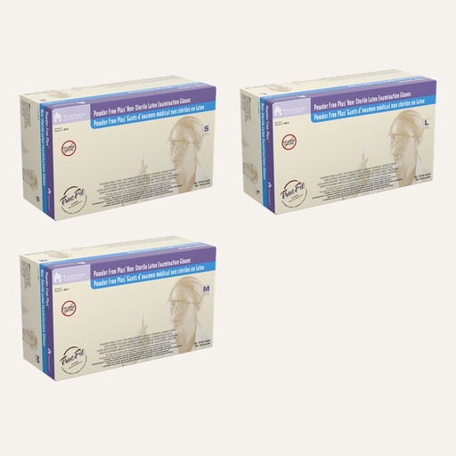 Tillotson Powder-Free Plus Latex Exam Gloves